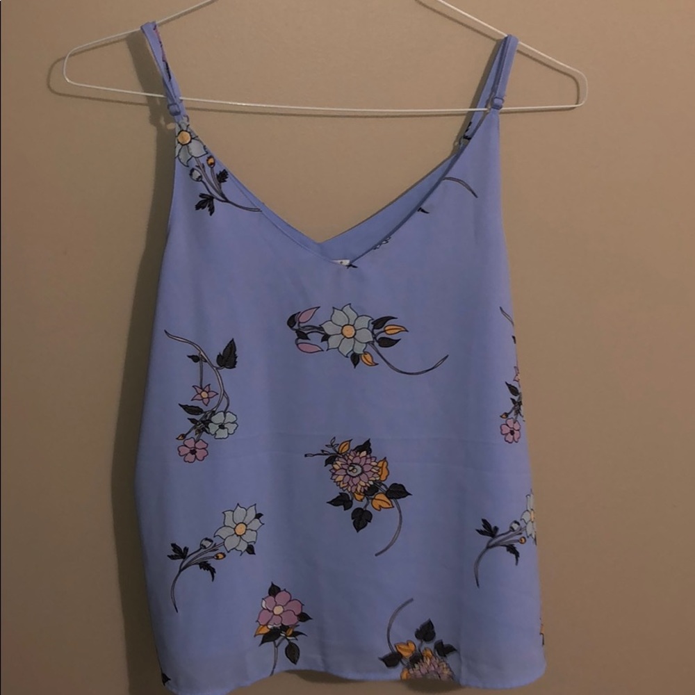 Blue floral top